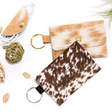 Leather & Cowhide Keychain Wallet
