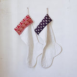 Kantha Christmas Stocking Natural Large