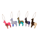 Rustic Llama Tree Ornament - 5/pack