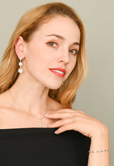 Forever Cushion-Cut Gold Drop Earrings