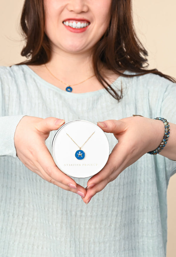 Wear Blue Starfish Necklace