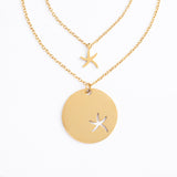 Community Gold Starfish Pendant Necklace Set