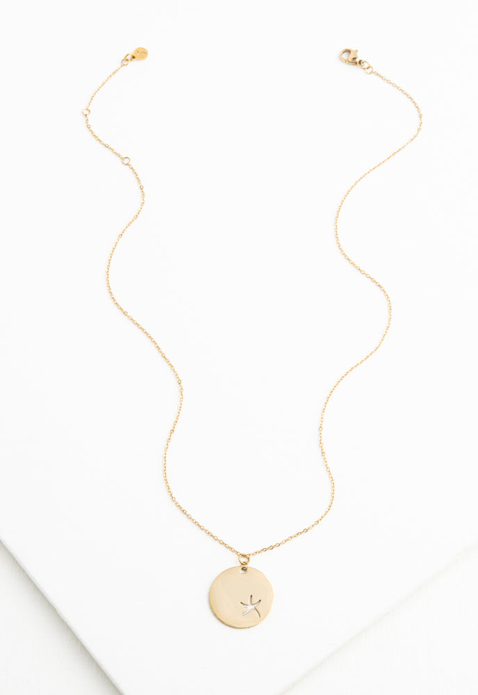 Community Gold Starfish Pendant Necklace Set